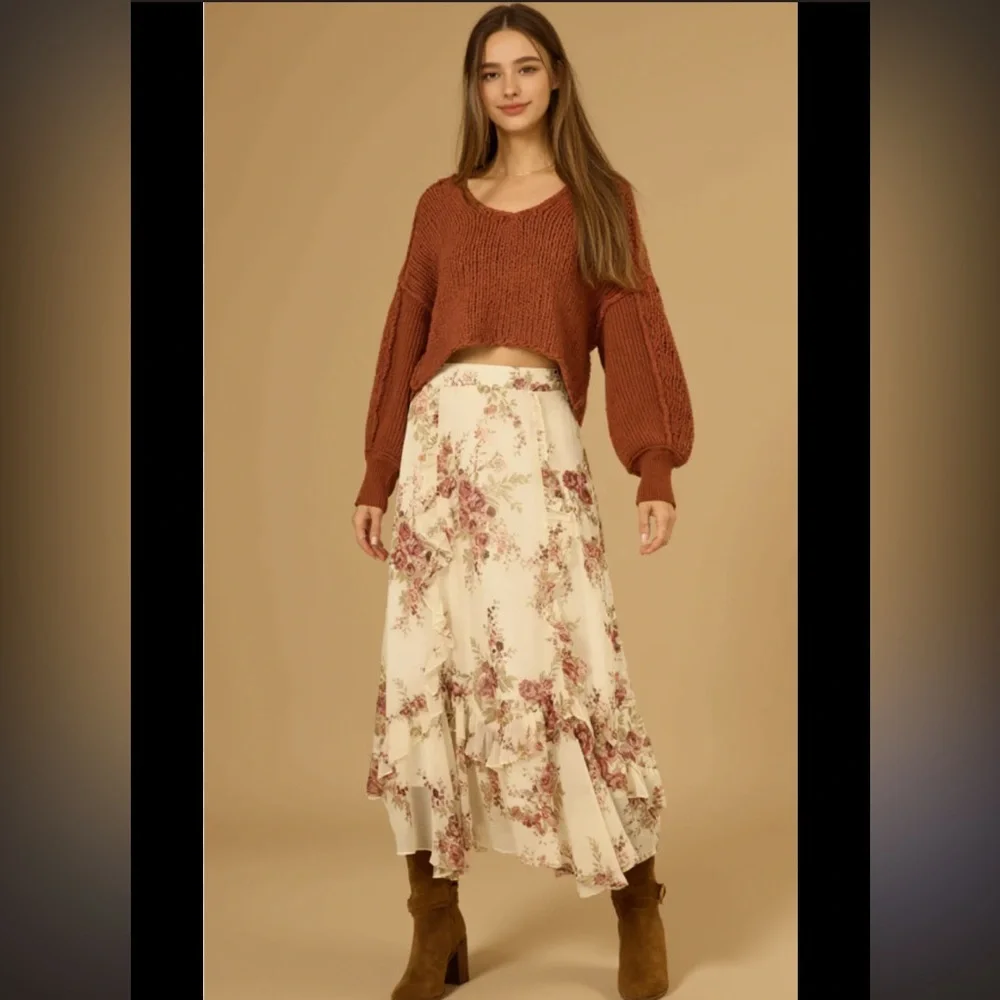 Altar’d State Floral Maxi Isabella Skirt XL NWT - Picture 1 of 7